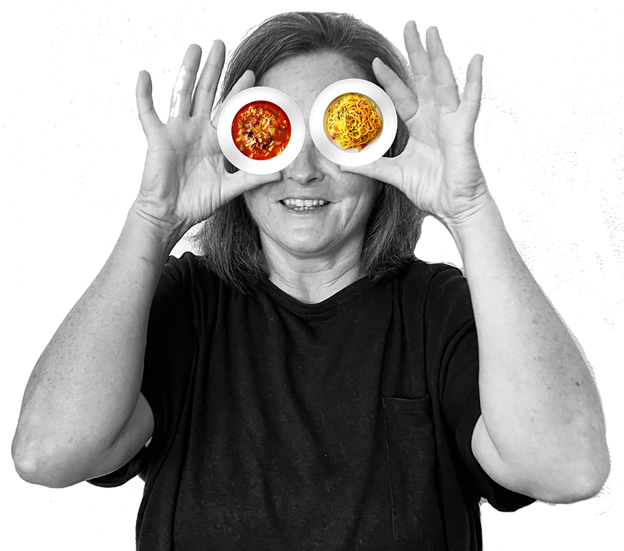you eat with your eyes with Hay! Sally You eat with your eyes - photo of a girl with eyes replaced with food